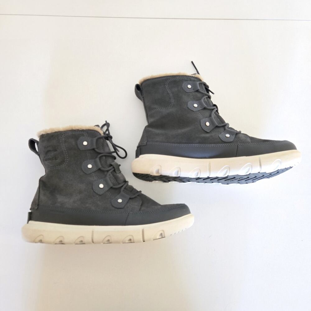 Sorel Explorer Next Joan Classic Waterproof Winter Boots Grey US 10 - Picture 8 of 12